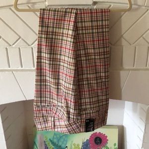 Plaid cream New York and company ankle pants